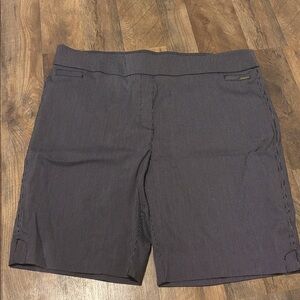 Anne Klein Gray Pinstripe Shorts